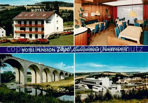 AK / Ansichtskarte Rudolphstein Hotel Pension Vogel Gastraum Autobahn Rasthaus Bruecke Rudolphstein