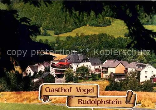 AK / Ansichtskarte Rudolphstein Hotel Pension Vogel im Naturpark Frankenwald Saaletal Rudolphstein