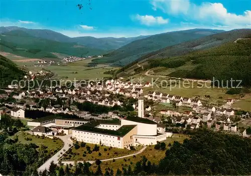 AK / Ansichtskarte Altenhundem Fliegeraufnahme mit Missionshaus Maria Koenigin Altenhundem