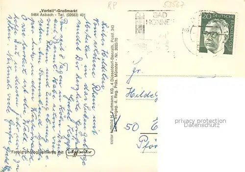 AK / Ansichtskarte Asbach_Westerwald Fliegeraufnahme Asbach_Westerwald