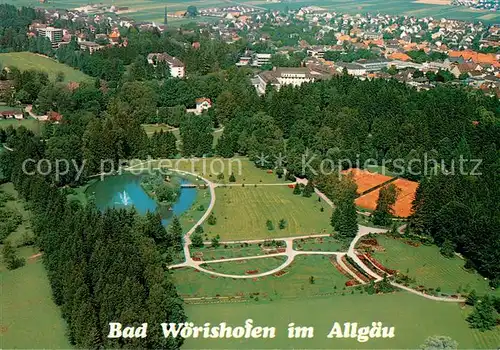 AK / Ansichtskarte Bad_Woerishofen Fliegeraufnahme mit Kurpark Bad_Woerishofen