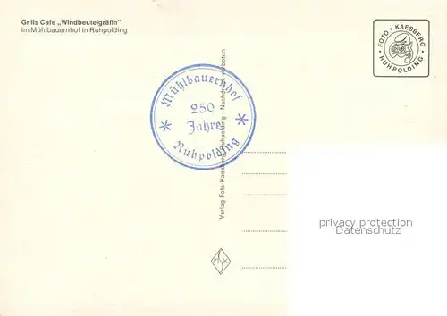 AK / Ansichtskarte Ruhpolding Grill s Cafe Muehlbauernhof Windbeutelgraefin Ruhpolding