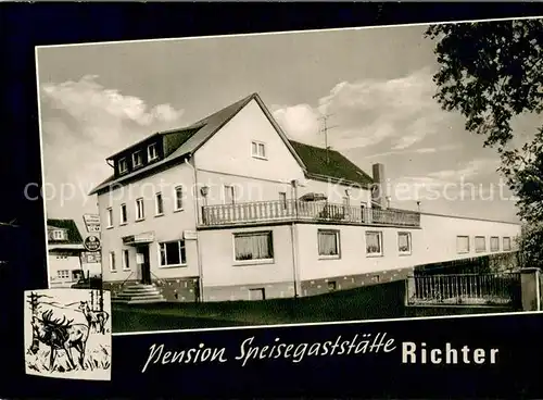 AK / Ansichtskarte Oberndorf_Wetzlar Pension Speisegaststaette Richter Oberndorf_Wetzlar
