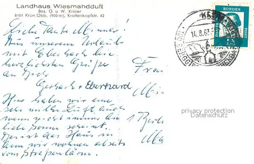 AK / Ansichtskarte Kruen Landhaus Wiesmahdduft Kruen