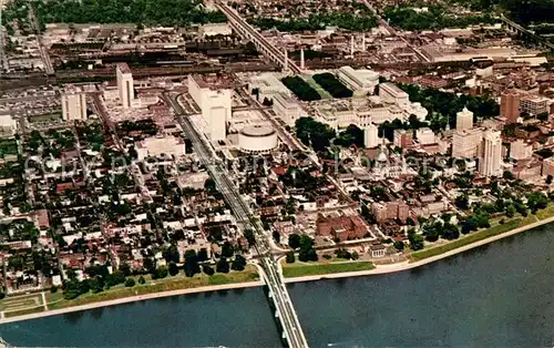 AK / Ansichtskarte Harrisburg_Pennsylvania Along the Susquehanna River Capitol buildings and the William Penn Museum Aerial view Harrisburg Pennsylvania