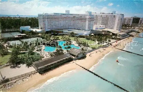 AK / Ansichtskarte Miami_Beach Fontainebleau Hilton Fliegeraufnahme 