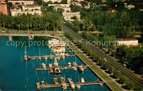 AK / Ansichtskarte St_Petersburg_Florida Aerial view of City Yacht Bassin 