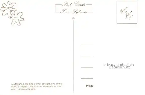 AK / Ansichtskarte Honolulu Ala Moana Shopping Center  