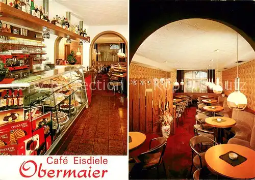 AK / Ansichtskarte Tramin_Weinstrasse  Cafe Eisdiele Obermaier Tramin_Weinstrasse 