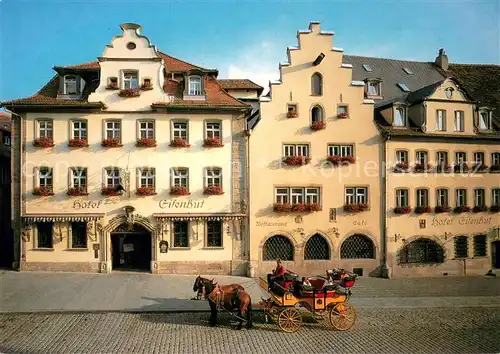 AK / Ansichtskarte Rothenburg_Tauber Hotel Eisenhut Giebelhaeuser Altstadt Pferdekutsche Rothenburg Tauber