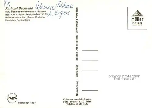 AK / Ansichtskarte Feldwies Kurhotel Buchwald Restaurant Hallenbad Feldwies