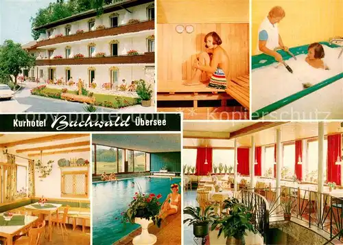 AK / Ansichtskarte uebersee Kurhotel Buchwald am Chiemsee Restaurant Hallenbad Kuranwendungen uebersee