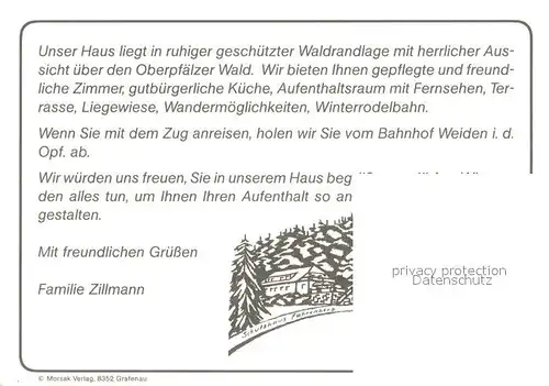 AK / Ansichtskarte Waldthurn Schutzhaus Fahrenberg Gasthaus Pension Landschaftspanorama Waldthurn