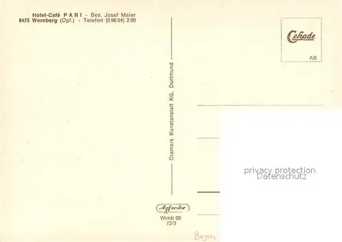 AK / Ansichtskarte Wernberg Koeblitz Hotel Cafe Parin Terrasse Wernberg Koeblitz