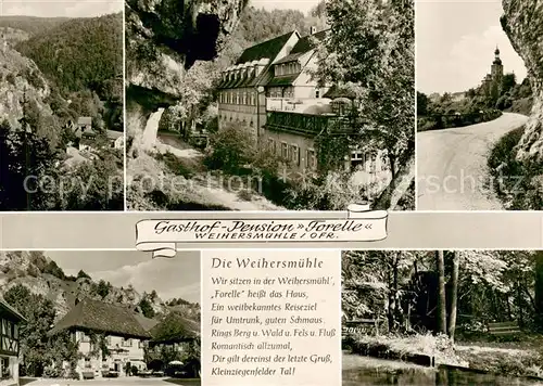 AK / Ansichtskarte Weihersmuehle_Weismain Gasthof Pension Forelle Panorama Kleinziegenfelder Tal Weihersmuehle_Weismain