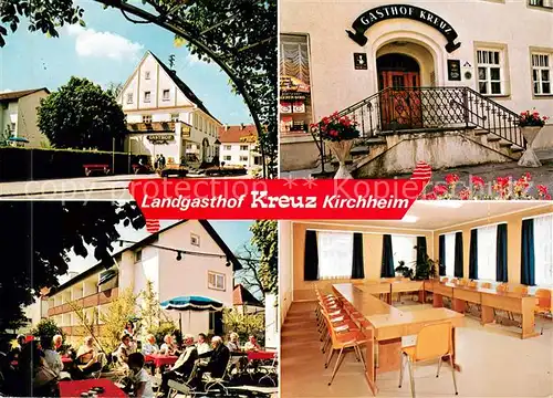 AK / Ansichtskarte Kirchheim_Schwaben Landgasthof Kreuz Restaurant Seminarraum Terrasse Kirchheim Schwaben
