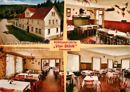 AK / Ansichtskarte Reichelsheim_Odenwald Waldgaststaette Vier Stoeck Restaurant Reichelsheim Odenwald
