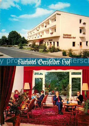 AK / Ansichtskarte Gersfeld_Rhoen Kurhotel Gersfelder Hof Lobby Gersfeld Rhoen