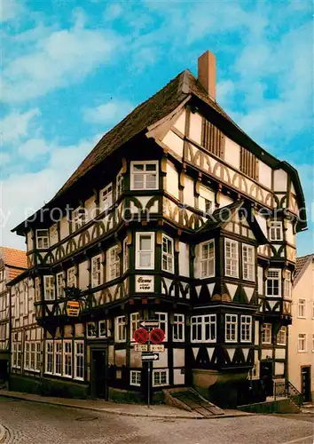 AK / Ansichtskarte Homberg_Efze Gasthaus Krone Fachwerkhaus 15. Jhdt. Historisches Gebaeude Homberg Efze