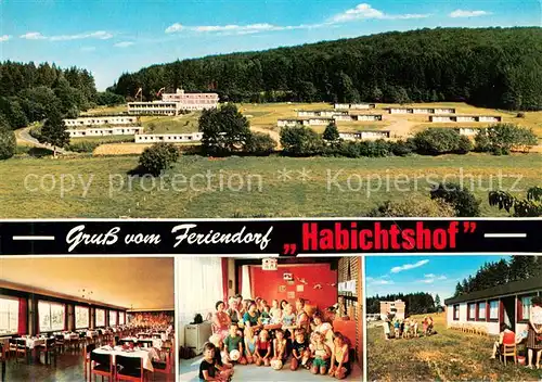 AK / Ansichtskarte Bad_Emstal Feriendorf Habichtshof Speisesaal Kindergruppe Panorama Bad_Emstal