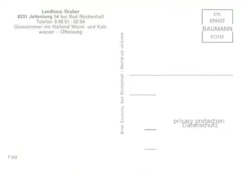 AK / Ansichtskarte Jettenberg Landhaus Gruber Berchtesgadener Alpen Jettenberg