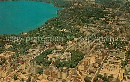 AK / Ansichtskarte Madison_Wisconsin Air view of Capitol Square 