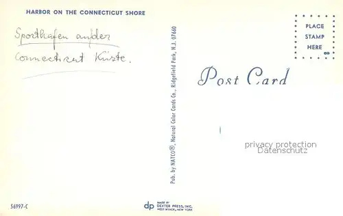 AK / Ansichtskarte Connecticut_US State Harbor Air view 