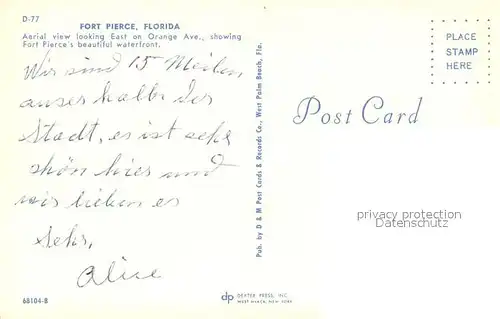 AK / Ansichtskarte Fort_Pierce Air view with Orange Ave 
