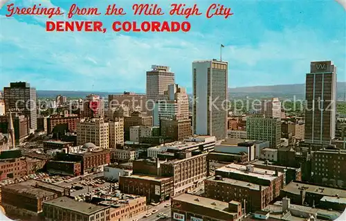 AK / Ansichtskarte Denver_Colorado Air view of Downtown Denver Denver Colorado