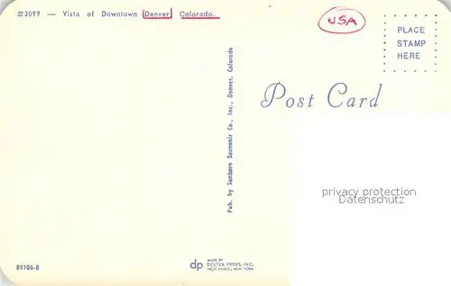 AK / Ansichtskarte Denver_Colorado Air view of Downtown Denver Denver Colorado