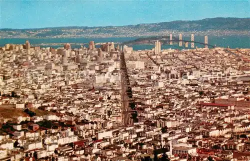 AK / Ansichtskarte San_Francisco_California View of the City is taken from Twin Peaks  