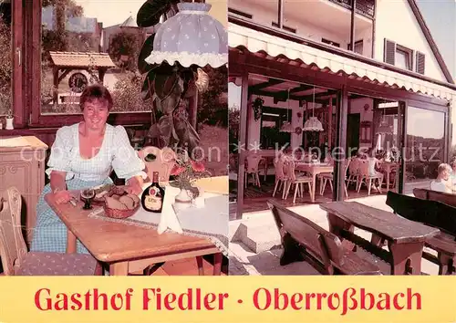 AK / Ansichtskarte Dietersheim_Mittelfranken Gasthof Fiedler Gaststube Terrasse Dietersheim Mittelfranken