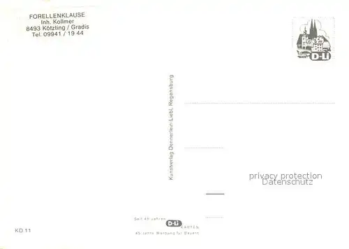 AK / Ansichtskarte Koetzting Panorama Anglerteich Forellenklause Koetzting