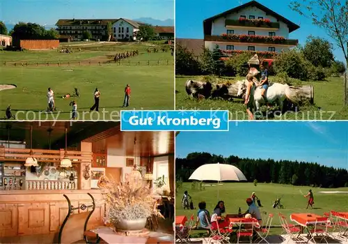 AK / Ansichtskarte Kronberg_Hoeslwang Gut Kronberg Pension Reiterhof Restaurant Freiterrasse Kronberg Hoeslwang