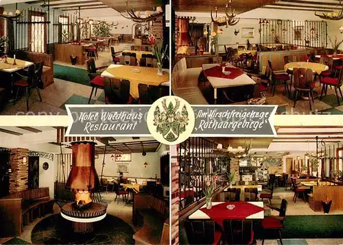 AK / Ansichtskarte Kirchhundem Waldhaus Hirschgehege Gastraeume Kirchhundem