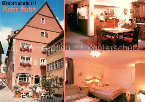 AK / Ansichtskarte Rothenburg_Tauber Traditionshotel Roter Hahn Rezeption Zimmer Rothenburg Tauber