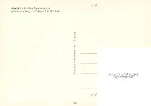 AK / Ansichtskarte Kleinhoebing Panorama Gasthaus Jaegerhof Gaststube Kleinhoebing