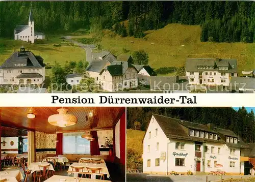 AK / Ansichtskarte Geroldsgruen Panorama Pension Duerrenwaider Tal Gaststube Geroldsgruen