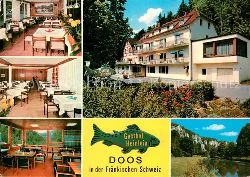 AK / Ansichtskarte Doos_Forchheim Gasthof Heinlein Gastraeume Teich Doos Forchheim