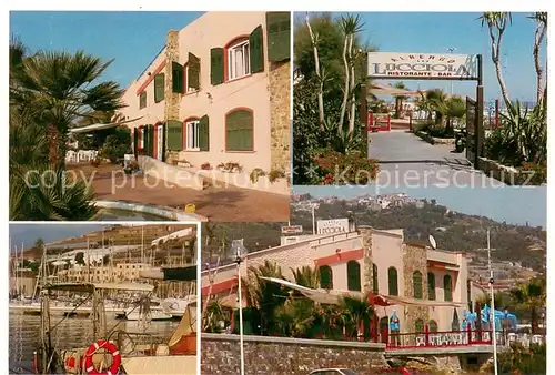 AK / Ansichtskarte San_Stefano Albergo Ristorante Lucciola Eingang Hafen San_Stefano