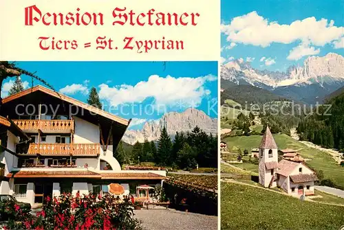AK / Ansichtskarte St_Zyprian Pension Stefaner Kirche St_Zyprian