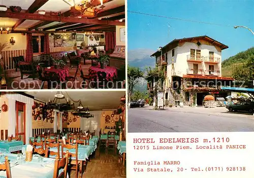 AK / Ansichtskarte Limone_Piemonte Hotel Edelweiss Gastraeume Limone Piemonte