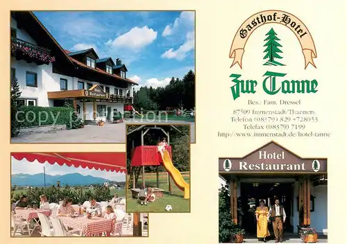 AK / Ansichtskarte Thanners Gasthof Hotel Zur Tanne Terrasse Kinderspielplatz Thanners