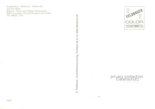 AK / Ansichtskarte Kronberg_Hoeslwang Gut Kronberg Gaststube Zimmer Wiese Kronberg Hoeslwang