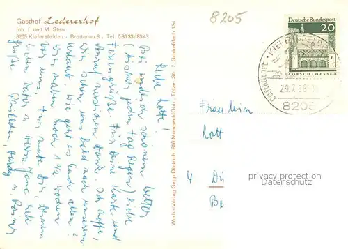 AK / Ansichtskarte Kiefersfelden Gasthof Ledererhof Kiefersfelden