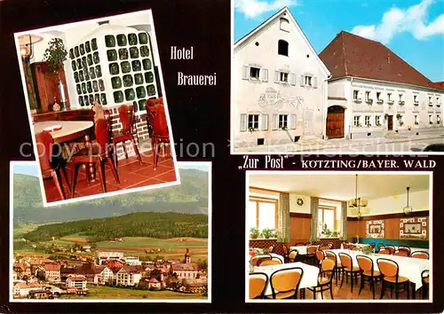 AK / Ansichtskarte Koetzting Hotel Brauerei Zur Post Gaststuben Panorama Koetzting