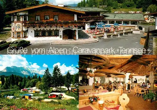AK / Ansichtskarte Klais Kruen Alpen Caravanpark Tennsee Camping Gastraum 