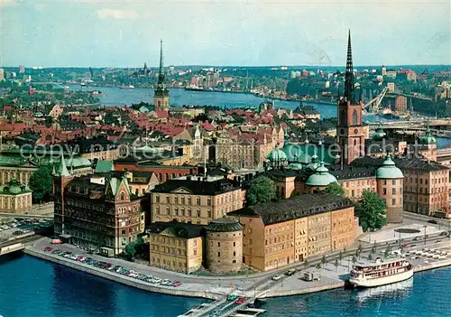 AK / Ansichtskarte Stockholm Utsikt oever Riddarholmen fran Stadshustornet Stockholm