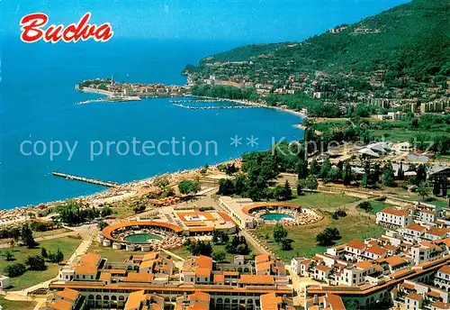 AK / Ansichtskarte Budva Slovenska plaza Fliegeraufnahme Budva