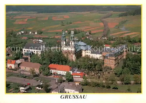 AK / Ansichtskarte Gruessau_Krzeszow Kloster Fliegeraufnahme 